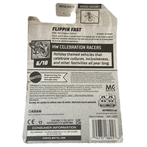 Hot Wheels Flippin’ Fast Car (Orange) - Picture 2 of 10